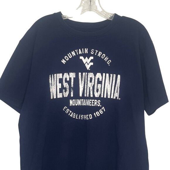 West Virginia Mountaineers Graphic TShirt Mens Large Blue Mountain Strong - Picture 3 of 7